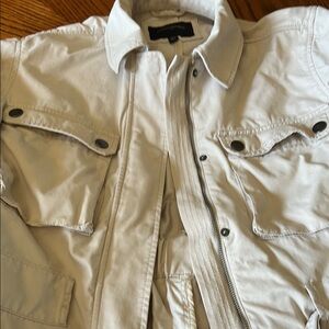 Banana Republic Factory Cream Lightweight Shirt Jacket